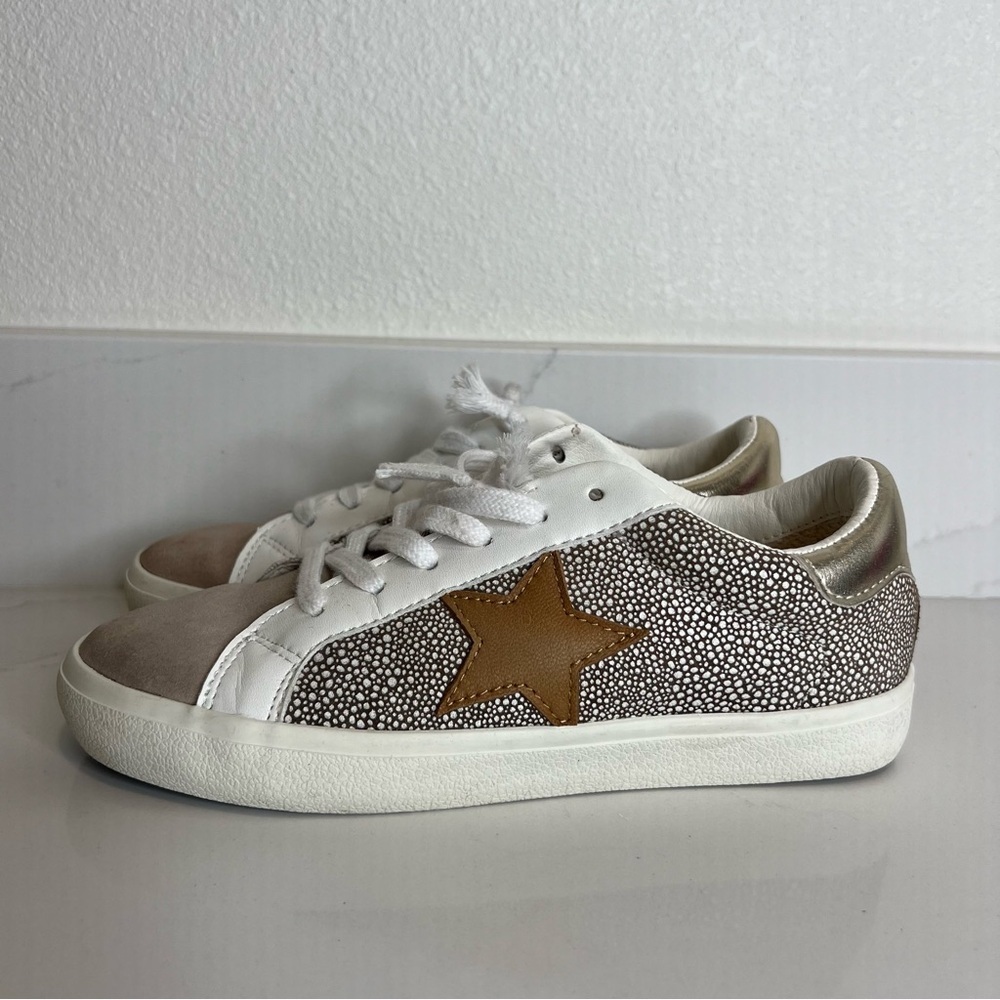 Vintage Havana Obsessed Taupe Multi Sneaker Lace-Up Low Top Round Toe Size 6